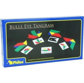 Hlavolam Tangram barevný hra - bulls eye tangram