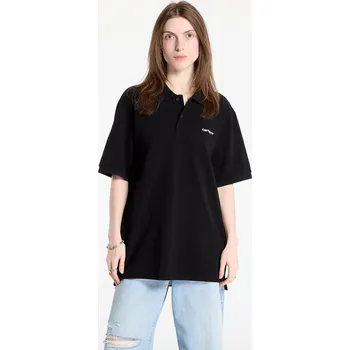 Tričko Carhartt WIP S/S Carhartt Script Polo UNISEX Black/ White S
