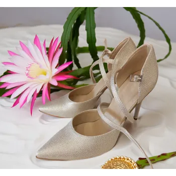 Dámské lodičky Dámské boty na svatbu - světle zlaté Velikost obuvi: 34