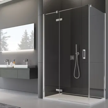 Ronal PUR PU13P+PUDT2P sprchový kout obdélníkový 140x80 cm Profil: Chrom, Sklo: Linie 51, Rozměr: 140x80 cm