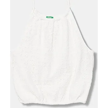 Dětský top United Colors of Benetton bílá barva, 5WYWCH00C 5WYWCH00C.G.Seasonal 00X, vel. 168