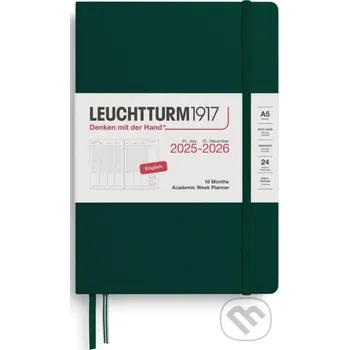 Záložka Academic Week Planner 2026 Medium (A5) 18 Months Forest Green - Leuchtturm1917 Leuchtturm1917