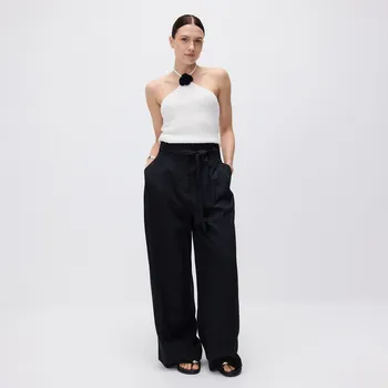 Dámské kalhoty Reserved - Volné kalhoty z lyocellu - černý - 330FT-99X - 330FT-99X-M