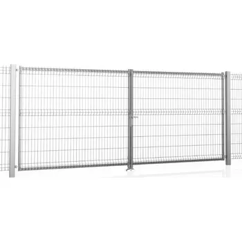 Dvoukřídlá brána BRAVO 3D pozinkovaná 3500/1730 mm | výplň svařovaný 3D panel | drát 5,0 mm