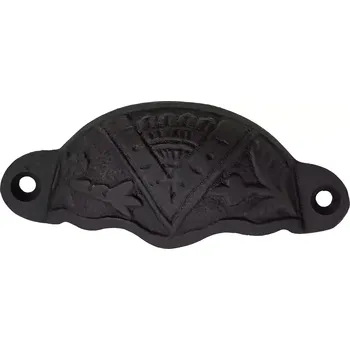 Karnevalový kostým Výprodej Zdobená litinová úchytka „mušle“ s korunou - Outlet