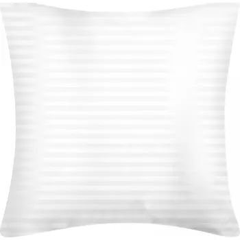 Povlečení DARRÉ Saténový povlak na polštář Pruh 20mm - bílý Velikost: 70 x 90