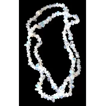 Náhrdelník Opalitový náhrdelník ze sekaných kamenů – dlouhý cca 85 cm, esoterický kámen harmonie a intuice