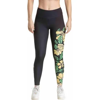 Dámské kalhoty Dámské legíny Meatfly Arabel 2025 Yellow Flowers M