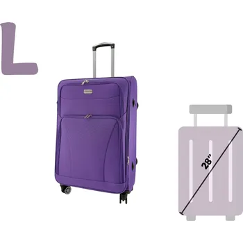 ORLACS 6004 Cestovní kufr sada – fialová barva | 360° kolečka | Textilní materiál Velikost: Velký (L)