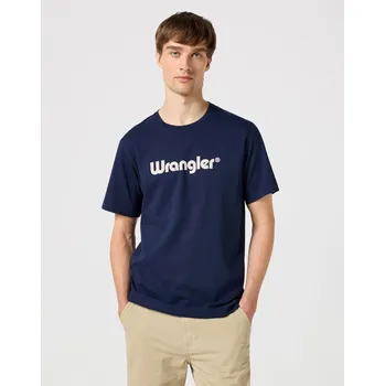 Tričko pro muže WRANGLER LOGO TEE NAVY 112350524 Velikost: S Tričko zdarma při nákupu nad 3000,-!