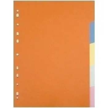 HIT OFFICE Kartonový rozdružovač A4 s europerforací CLASSIC, 1-5 barev