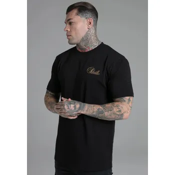 Pánské tričko SikSilk Black Relaxed Fit T-Shirt Velikost: XS