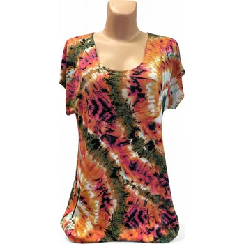 Dámská tunika Halenka TOP OLASA, Barva Oranžová, Velikost XXL 48, Materiál 96% Viskoza 4% Lycra