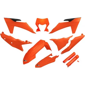 UFO kompletní sada plastů (FULL KIT) s kryty tlumičů KTM EXC 150 / 250 / 300 TBI 24-25, EXC-F 250 / 350 / 450 / 500 24-25 barva oranžová (UFO kompletní sada plastů (FULL KIT) s kryty tlumičů KTM EXC 150 / 250 / 300 TBI 24-25, EXC-F 250 / 350 / 450 / 500)