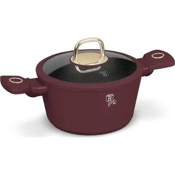 Hrnec Berlingerhaus Kastrol s titanovým povrchem a poklicí 20 cm Leonardo Collection BH-8040