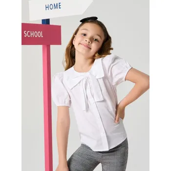 Dívčí oblečení Sinsay - Blúzka s ozdobným golierikom - bílá - 153GH-00X - 153GH-00X-134