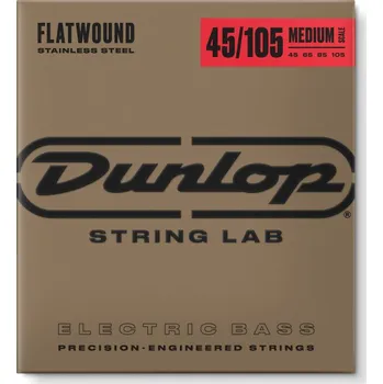 Struna pro kytaru a smyčcový nástroj Dunlop DBFS45105M Flatwound Bass 45-105