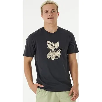 Tričko Rip Curl KEEP ON TRUCKING TEE Washed Black velikost L