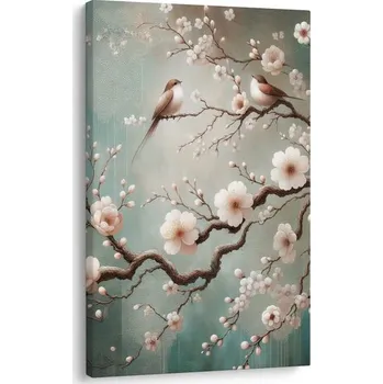 Obraz Dovido Obraz květinová větev s ptáky