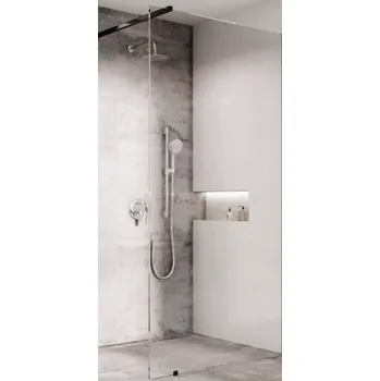 RAVAK WALL stěna walk-in 100x200 cm, černá/čiré sklo
