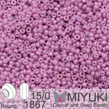 Korálek Korálky Miyuki Round 15/0. Barva 1867 Op Dk Orchid Luster. Balení 5g