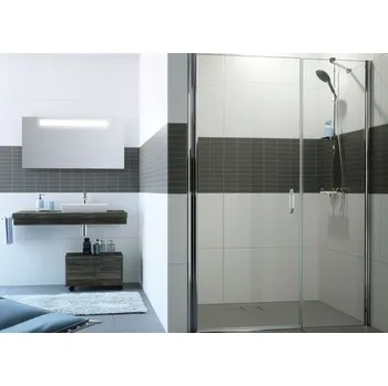 Sprchové dveře EBS Urbanis Pantové dveře 120 cm s protisegmentem, stříbrná lesk/čiré sklo