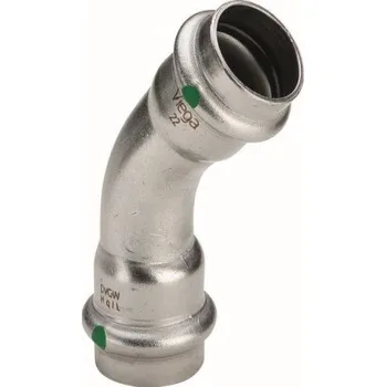 Fitinka Viega SANPRESS INOX 2326 oblouk 45°, 54mm, lisovací, voda, nerez ocel