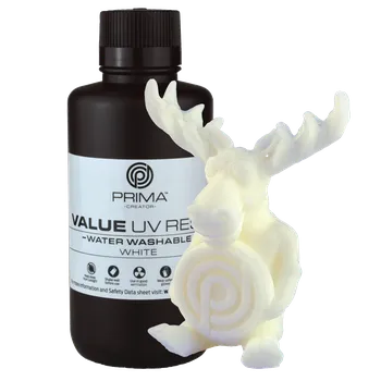 Příslušenství k 3D tiskárně PrimaCreator Value Water Washable UV Resin - 500 ml - White