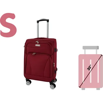 ORLACS 6004 Cestovní kufr sada – červená barva | 360° kolečka | Textilní materiál Velikost: Malý (S)