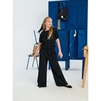 Dívčí oblečení Sinsay - Pletená souprava s ozdobným nařasením - černá - 442BZ-99X - 442BZ-99X-158