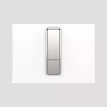 Splachovací tlačítko Ovládací tlačítko SANIT INEO BRIGHT Duroplast malé 202x145mm bílá/matný chrom