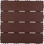 Balkónová plastová dlažba HESTRA WoodLook 30 x 30 x 1,2 cm Barva: Mahagon