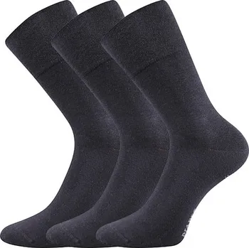 Pánské ponožky Společenské ponožky 3 kusy v balení Lonka Diagram tmavě šedá Velikost: 39-42