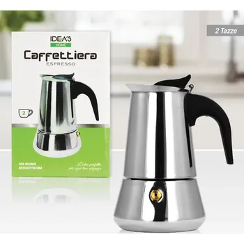 Moka konvice Italska Moka Espresso KONVICE 2 šálky Nerez AB.M Idea Milano