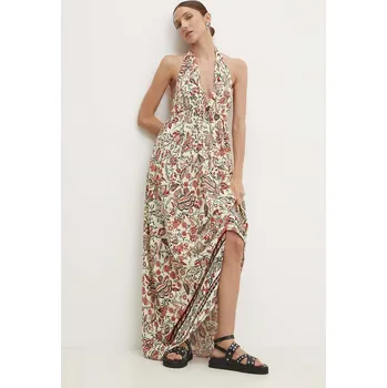 Dámské šaty Šaty Answear.LAB béžová barva, maxi 92358.ijs 01X, vel. M/L