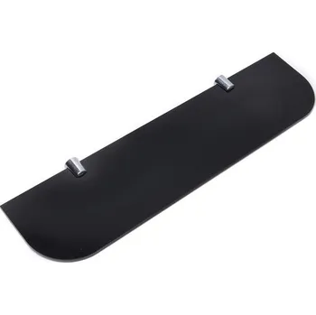 Knihovna Akrylová plovoucí nástěnná police BSM Marketing (zaoblené okraje) s chromovanými konzolami,