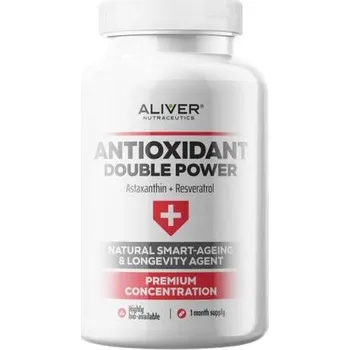 ALIVER Antioxidant Double Power Astaxanthin + Resveratrol cps.60
