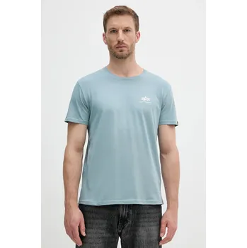 Bavlněné tričko Alpha Industries 188505.134 modrá 50X, vel. S