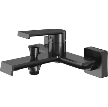 Vodovodní baterie Gamma Axel, nástěnná vanová baterie, grafitová, GMA-BALW-GG