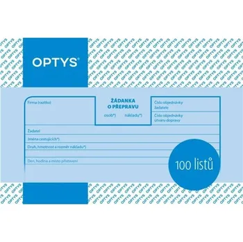 Tiskopis Žádanka o přepravu osob/nákladu, A6, 100 listů