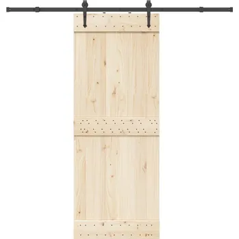 Tesařské kování vidaXL Sada příslušenství pro posuvné dveře 213,5 cm ocelová černá [4009705]