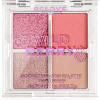 Přípravek na oči Revolution Relove Pocket Palette paletka očních stínů odstín Wild Berry 4x0.72 g