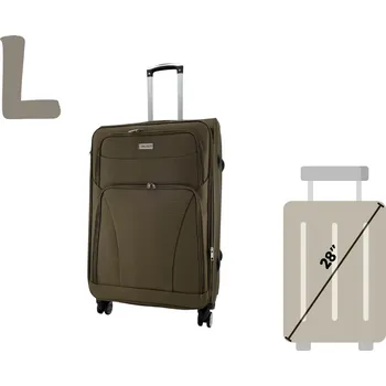 ORLACS 6004 Cestovní kufr L – více barev | 360° kolečka | Textilní materiál Barva: Hnědá