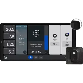 Centrální jednotka pro chytrou domácnost Shelly Wall Display X2 - dotykový nástěnný panel s relé (WiFi, Bluetooth), Černý