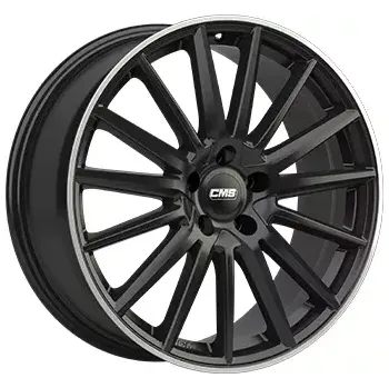 Alu kolo Alu kola CMS C23, 18x8 5x108 ET48, černá lesklá + leštěný límec