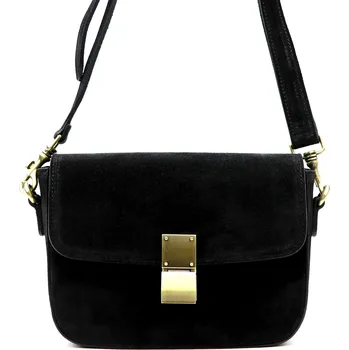 Kabelka Crossody kabelka z broušené kůže Luka 24-057 černá