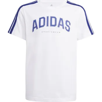 Dětské Tričko s krátkým rukávem ADIDAS J C COLLEG TEE JI6674 – Bílá 140