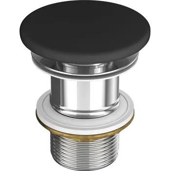 sítko a zátka do dřezu CERSANIT Keramická zátka pro umyvadla bez přepadu MODUO antracit K116-109