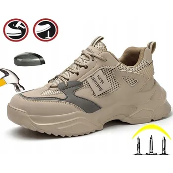 Pracovní obuv Dámské pracovní boty s ocelovou špičkou, polobotky z nubukové kůže, S1, velikost 38