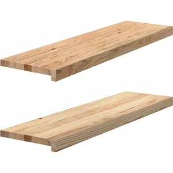 Parapet vidaXL Okenní parapety 2 ks neošetřené 90x25x2cm masivní dubové dřevo